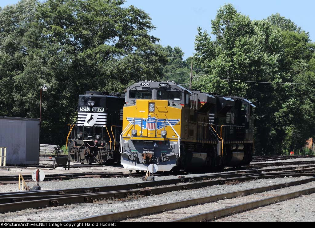 UP 9003 sits in Glenwood Yard 